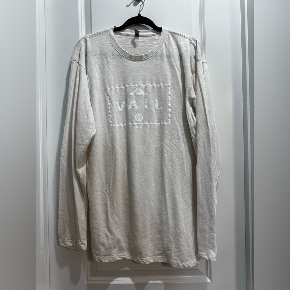 Platinum Delta Beige “Vail” Crew Neck Sweatshirt XL Long Sleeve Light Weight